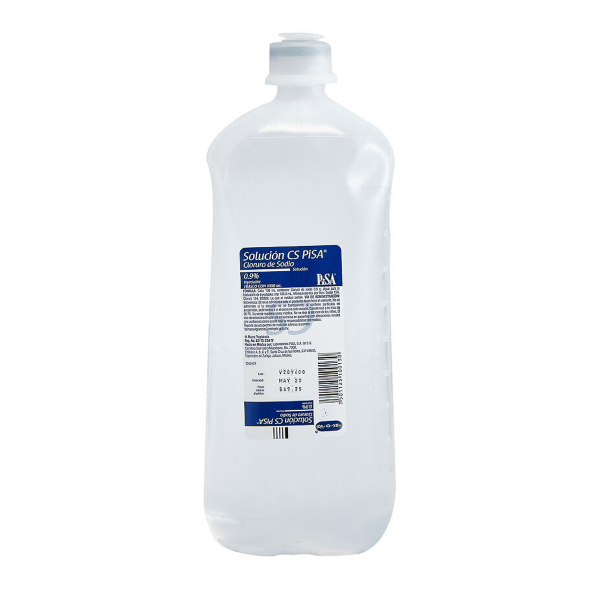 Cloruro de Sodio 0.9% 1000 ml PiSA